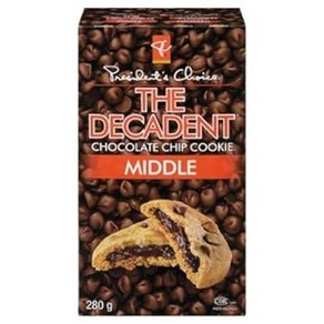 Pesident's Choice The Decadent Chocolate Chip Cookie Middle - 280g 프레지던트 초이스 데카당트 초콜릿 칩 쿠키 미들 - 280, 1개