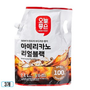 아메리카노 대용량 파우치 2.1L 헤이즐넛 스위트 블랙 온리프라이스 아이스커피