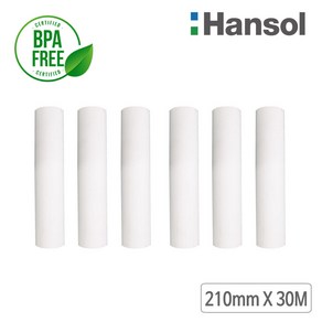 바이메리 한솔정품 팩스용지 210mm / 216mm / 15M / 30M 감열지 팩스기용지 BPAFREE/B, 6롤, 210mm X 30M