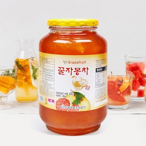 고흥 웰빙 꿀자몽차 2kg+2kg 자몽청 병자몽차 액상차, 2kg, 2개, 1개입