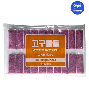 쌀피 고구마롤 400g 그물망 네트 짜조 스프링롤 딤섬 튀김 춘권, 1개
