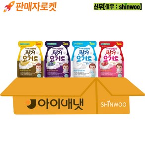 아이배냇 핑거요거트 4종, 바나나+딸기+블루베리+요거트, 80g, 1세트