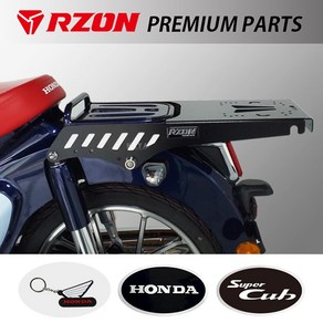 RZON/알존 슈퍼커브C125리어캐리어 C125탑박스브라켓 C125짐대 알존/RZON C125리다이 리어백/탑케에스 장착 알존C125텐덤캐리어 RZON/C125텐덤브라켓 연장브라켓, 쿠/알존C125캐리어, +H링+CUB씬2+H씬2