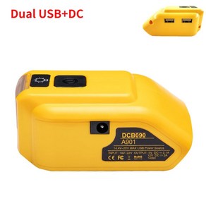 전문가용 ZWINCKY 업그레이드 교체 DCB090 전원 Dewalt 20v 최대 18V 배터리 어댑터 듀얼 USB DC 12V LED