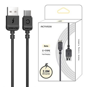 ACTIMON CABLE-200 USB C타입 고속전송 충전케이블 2M, MON-CABLE-200 C타입, 1개