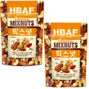 HBAF 바프 믹스넛 먼투썬, 2개, 250g