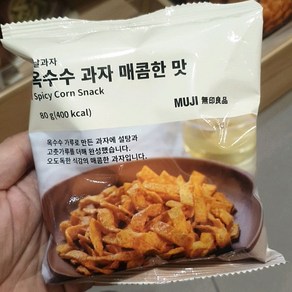 무인양품 옥수수 과자 매콤한맛 80g, 1개