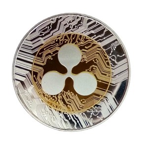 기념 주화 가상 동전 리플 컬렉션 2 색 합금 금 및 은 40mm, [01] White