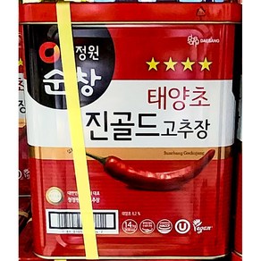 순창 태양초고추장(대상 진골드 14kg) 업소용 말통 고추장, 14kg, 1개