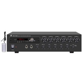 GNS 6채널 480W 매장용 스테레오 USB 앰프, 지앤에스 MA-560