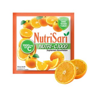 Nutisai 인스턴트 드링크 NUTRI C1000 오렌지 맛 6 g (10 봉지)