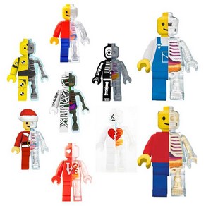 레고 해골 해부 프라모델 피규어 LEGO 분리가능 조립, 1개