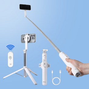 라이트밸런스 맥세이프 셀카봉 155cm 롱 접이식 마그네틱 블루투스 아이폰 삼각대, MS-154 (맥스틱), 1개