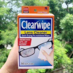 클리어와이프 렌즈 클리너 50티슈 Cleawipe Lens Cleane, 250ml, 1개