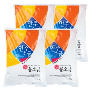 한주 꽃소금, 3kg, 4개