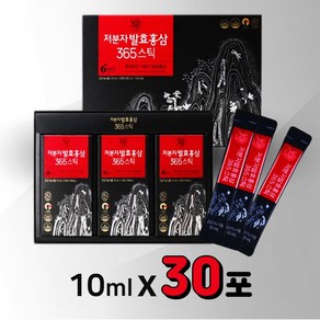 고려 홍삼원 6년근 저분자 발효홍삼 365스틱 30포 면역력 비오틴 비타민C, 30개, 16ml