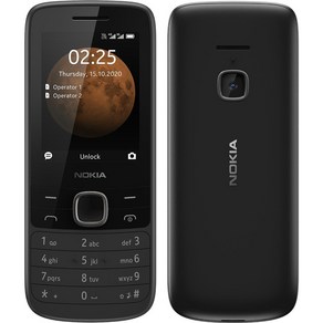 Nokia 225 GSM 4G 언락 휴대폰 블루, Black