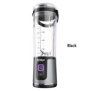 닌자 블라스트 휴대용 블렌더 코드리스 18온스(530ml) 용기 셰이크 및 스무디용 USB-C 충전식 - BC151 (미국정품), Black