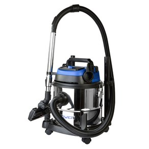 이엑스파워 공업용 1600W 건습식 겸용 진공 청소기 20L EVC-20, 블랙 + 화이트 + 블루