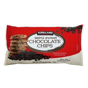 Kikland Signatue Semi Sweet Chocolate Chips 커클랜드 세미 스위트 초콜릿 칩 4.5lb(2.04Kg, 2.04kg, 1개