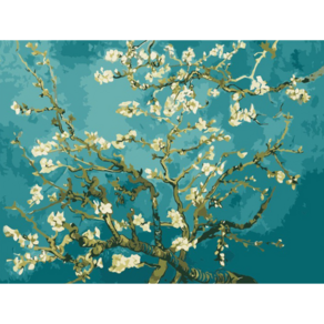 모모픽스페인팅 DIY명화그리기 60x75cm, WP02 고흐 아몬드 나무, 1개
