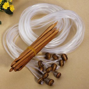 레이스코바늘 뜨개바늘 털실 뜨개실 뜨개질 12pcs 12 크기 120cm 아프간 튀니지 탄화 대나무 크로 셰 전문 제직 니트 세트, 1세트