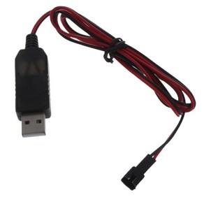 1M USB ~ 4.2V 1A SM 2.54mm USB 충전기 케이블 3.7V 충전식 배터리 팩 RC 항공기 헬리콥터 장난감을위한 LED