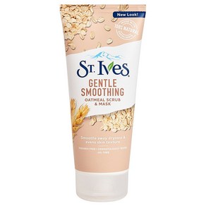 세인트이브스 오트밀 스크럽 앤 마스크 St. Ives Smooth & Nouished Scub & Mask Oatmeal 6 oz, 1개
