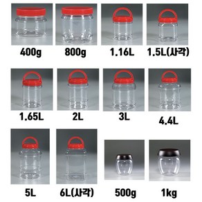 광구400g 800g 1.16L 1.5L 1.65L 2L 3L 4.4L 5L 6L 단지500 1kg액기스병 매실통 고추장통 게장통 젖갈통 반찬통 빨강뚜껑플라스틱통용기, 1개