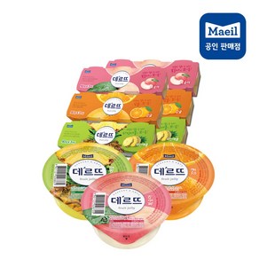 매일유업 데르뜨 젤리 3가지맛 90g 18개 세트(복숭아6+감귤6+파인애플6)