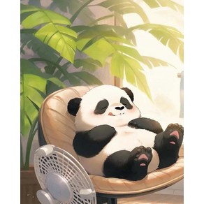 귀여운 아기판다 보석십자수 귀여운 판다곰 panda 모자이크 아트페인팅 동물 보석 다이어몬드그림 비즈 구슬 집콕 취미 생활 DIY키트 비즈공예 사업운 금전운 명예운 재물운 96종, XM644, 30*40cm, 1개