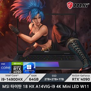 MSI 타이탄 18 HX A14VIG-i9 4K Mini LED W11 / +마우스증정