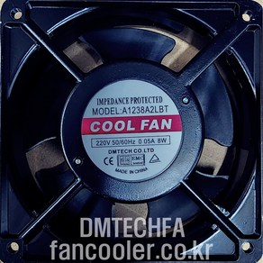 A1238A2LBT/COOLFAN/쿨팬/AC220V/저소음/2300RPM미만/터미널 타입/철망 코드선 포함, 1개