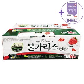 코스트코 남양 떠먹는 불가리스 85g x 16 딸기 o 복숭아 [맛선택] + 더메이런알콜티슈, 1.딸기, 1360g