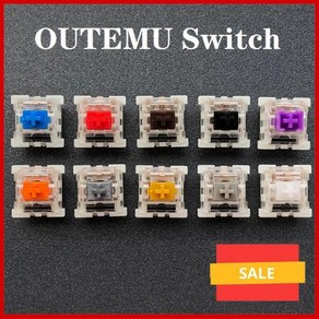 Outemu-스위치 기계식 키보드 스위치 3 핀 클릭 리니어 촉각 무음 스위치 RGB LED SMD 게임 MX 스위치와 호환 가능, 없음, 없음, 6)Red Switch - 10PCS