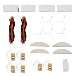 Lydsto R1 S1 로봇 진공 청소기 필터 교체 액세서리 부품 먼지 봉투 사이드 브러시 일회용 걸레 천 메인 브러시 커버, 1) 23piece setw, 1개