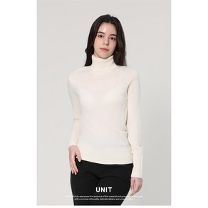 유닛 터틀넥 베이직 풀오버 (WHITE) UFJKTN34ES-31