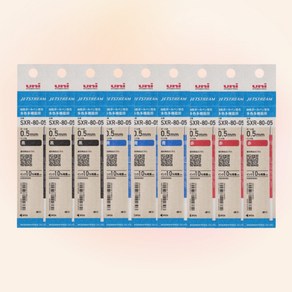 유니 제트스트림 멀티펜 전용 리필심 리뉴얼버전 0.5mm, 9개입(검정3/빨강3/파랑3)