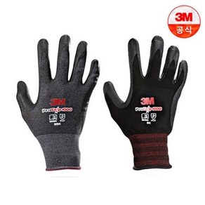 코팅장갑/반코팅장갑 3M PROGRIP1000_10개묶음_다목적용, Black, L(대), 10개