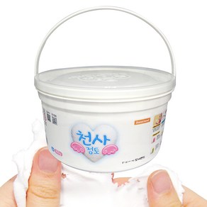 도너랜드 천사점토 350g 벌크 리필 화이트 흰색 클레이 찰흙 지점토 만들기놀이 부자재료 미술준비물, 하양, 1개