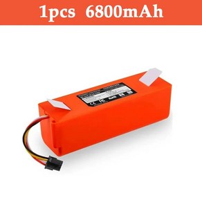 100% 로봇 진공 청소기 교체 배터리 샤오미 Roboock S55 S60 MAX 부품 14.4V 12800mAh, 1개