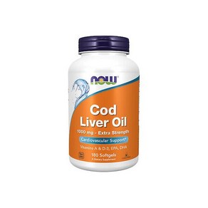 나우푸드 NOW FOODS 대구 간유 엑스트라 스트렝스 1000mg 180 소프트젤 189233, 180정, 1개