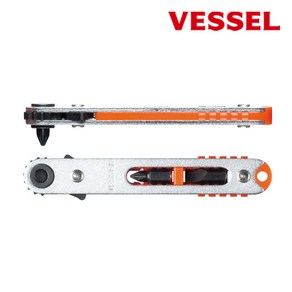 VESSEL 베셀 라쳇 코너드라이버 TD-74 (비트 3pcs 포함) 라쳇드라이버 코너라쳇드라이버 라체트코너드라이버, 1개