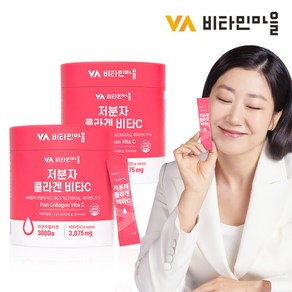 비타민마을 이탈리아 저분자 콜라겐 히알루론산 먹는콜라겐 비타C, 60g, 2개