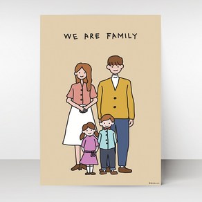 뚜뚜아트 가족 포스터 신혼집 아기방 아이방 인테리어 그림 감성 포스터, 10. We ae family6