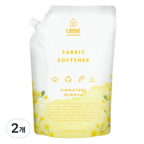 아이보브 고농축 유아 섬유유연제 시그니처 미모사향 리필, 2개, 1200ml