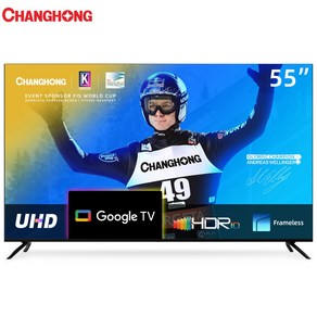 창홍 스마트TV G7L 4K UHD HDR LED 구글티비, 단순배송상품, 139cm(55인치)