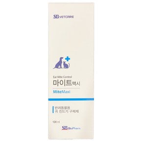 마이트맥시 120ml 강아지 고양이 귀세정제 진드기제거, 1개