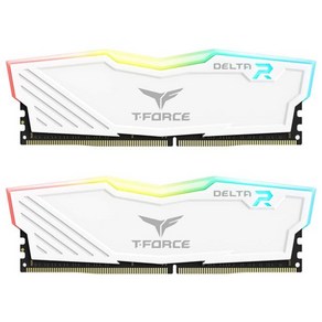 TEAMGROUP T-Foce 델타 RGB DDR4 2x8GB 3600MHz (PC4-28800) CL18 데스크탑 게이밍 메모리 모듈 램-화이트, 01 16GB(8GBx2)