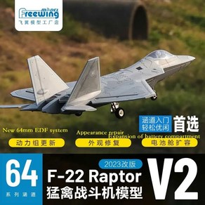 RC 비행기 전기 제트 Freewing F22 EDF PNP 모델 64mm